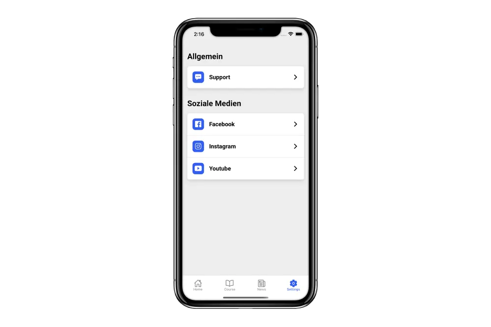 App Einstellungen